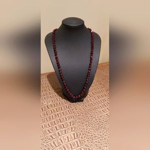 Genuine Pigeonblood Garnet Necklace 20"